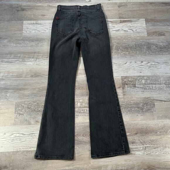 BDG Urban Outfitters Super High Rise Flare Jeans Black Washed Gray Denim Sz 26 - Picture 5 of 7